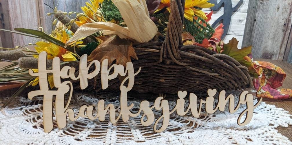 14x5 Thanksgiving word cut out