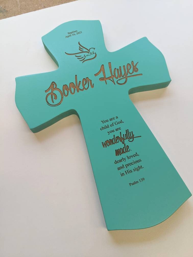 Personalized Baptism Cross Gift for Baptism, Child Dedication Cross Personalized, Personalized Baptism Gift, Cross from Godparent,