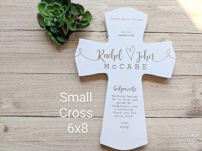 Personalized godparent cross for our godparents