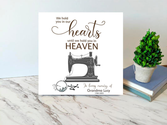 Sewing Memorial for Her , Memorial Sewing Gift, Personalized Sympathy Gift, Sewing Funeral Gift, Engraved Memorial Gift, Memorial