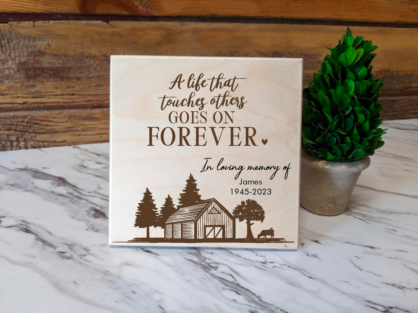 Farming Memorial Sign for Loss, Farmer Memorial Gift for Loss, Sympathy Gift, Personalized Sympathy Gift, Grandpa memorial Gift,