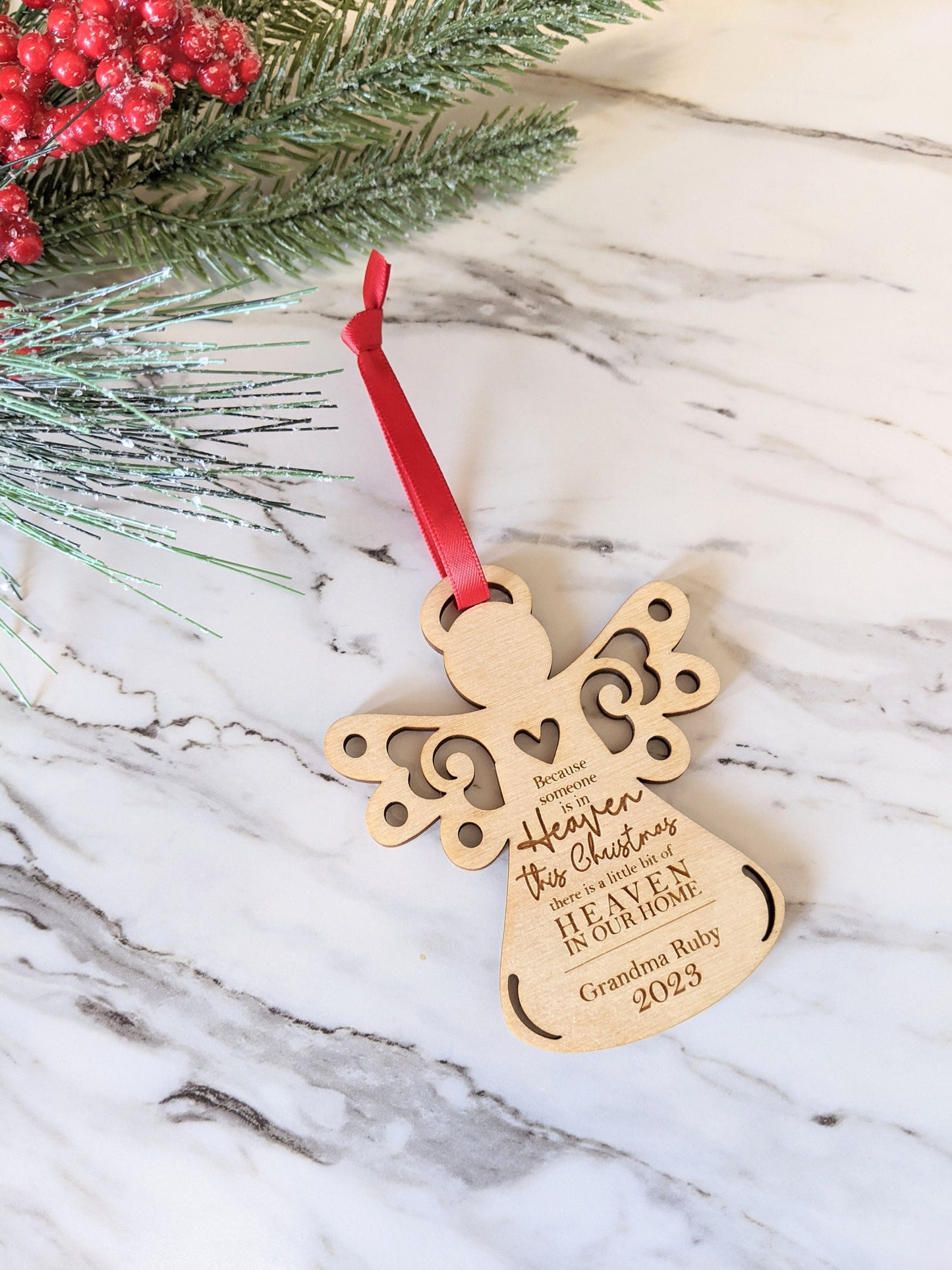 Angel Memorial Christmas Ornament ,