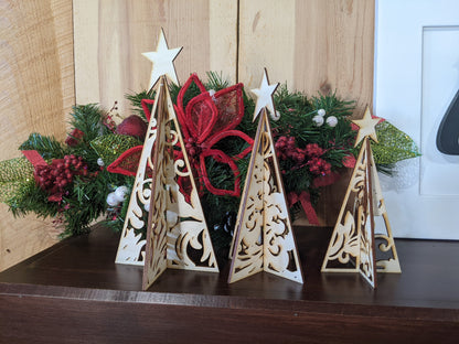 Wooden christmas tree decor, Christmas Tree Mantel Decor, Mantel decor for Christmas, wood Christmas tree art, DIY Christmas tree craft,