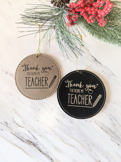 Personalized Teacher Christmas Ornament from Student,