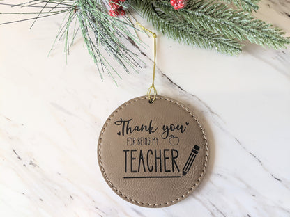 Personalized Teacher Christmas Ornament from Student,