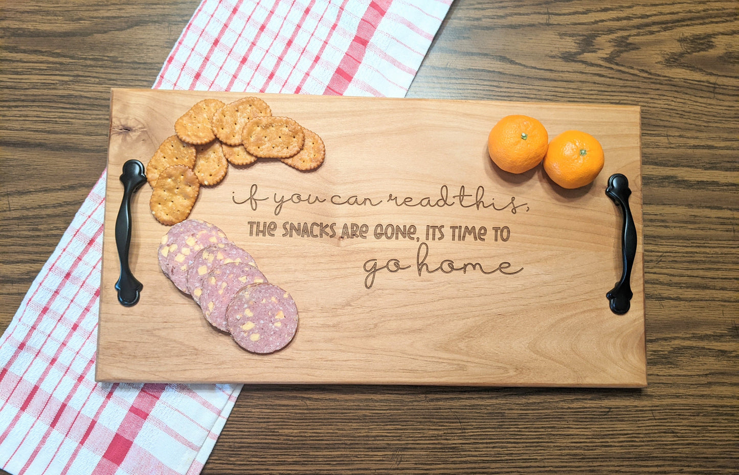 Sarcastic Charcuterie Board, Snacks are gone Board, Personalized Cheese Cutting Board Wedding Gift for Couples,  Housewarming