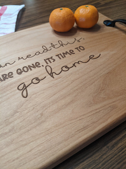 Sarcastic Charcuterie Board, Snacks are gone Board, Personalized Cheese Cutting Board Wedding Gift for Couples,  Housewarming