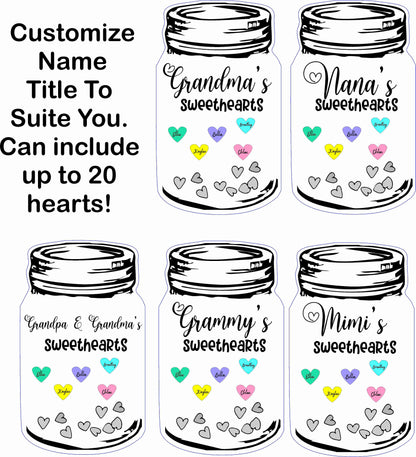 Personalized Gift for Grandma, Conversation Hearts Valentine's Day